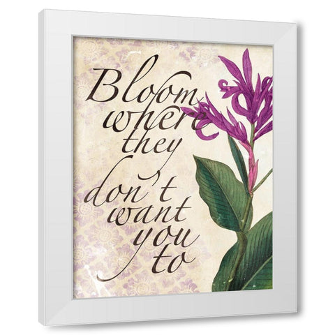 Bloom White Modern Wood Framed Art Print by Villa, Mlli