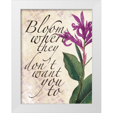 Bloom White Modern Wood Framed Art Print by Villa, Mlli