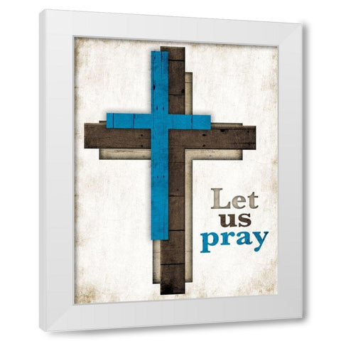 Let Us Pray White Modern Wood Framed Art Print by Villa, Mlli