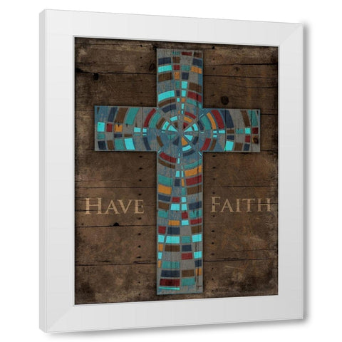 Have Faith White Modern Wood Framed Art Print by Villa, Mlli