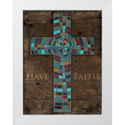 Have Faith White Modern Wood Framed Art Print by Villa, Mlli