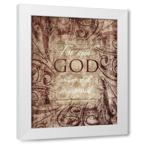 Be Impossible White Modern Wood Framed Art Print by Villa, Mlli