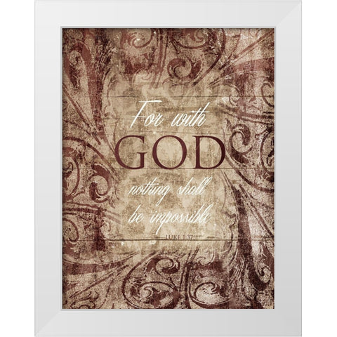 Be Impossible White Modern Wood Framed Art Print by Villa, Mlli