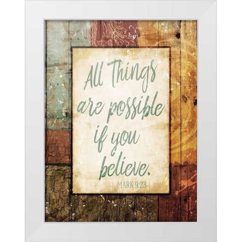 Possible White Modern Wood Framed Art Print by Villa, Mlli