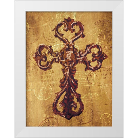 Blessing Travels Again White Modern Wood Framed Art Print by Villa, Mlli