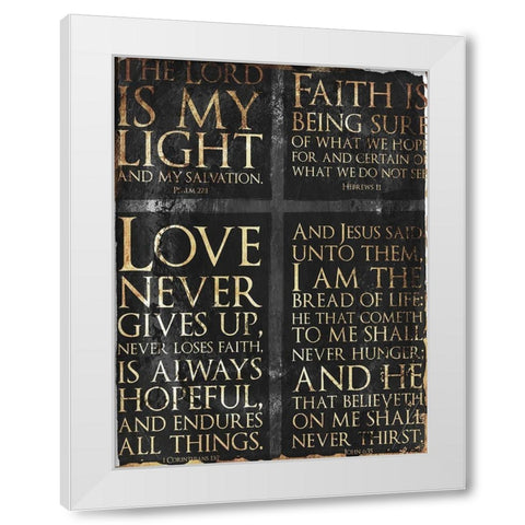 Four Parts White Modern Wood Framed Art Print by Villa, Mlli