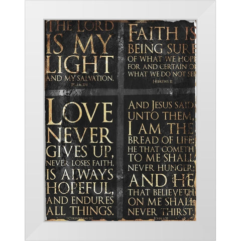 Four Parts White Modern Wood Framed Art Print by Villa, Mlli