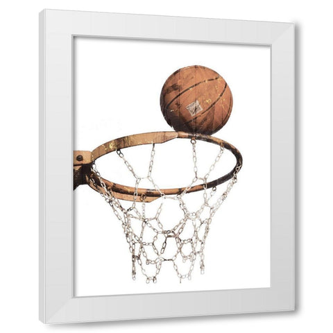 Shoot The Ball White Modern Wood Framed Art Print by Villa, Mlli
