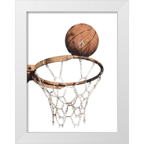 Shoot The Ball White Modern Wood Framed Art Print by Villa, Mlli