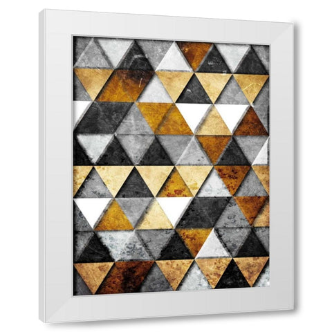 Rocky Gold Mountains White Modern Wood Framed Art Print by Villa, Milli