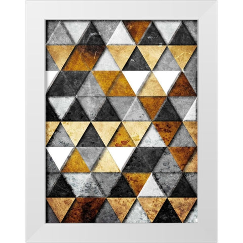 Rocky Gold Mountains White Modern Wood Framed Art Print by Villa, Milli