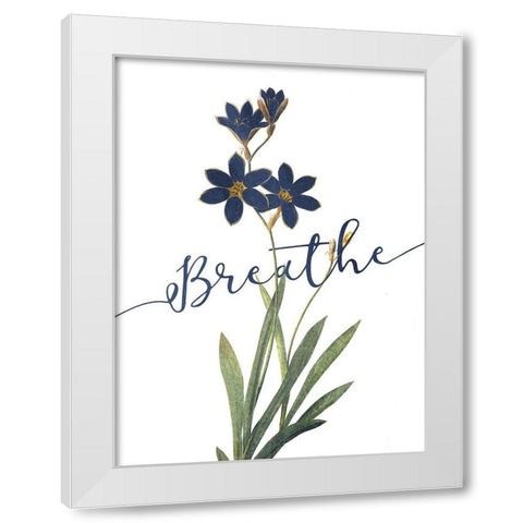 Breathe White Modern Wood Framed Art Print by Villa, Mlli