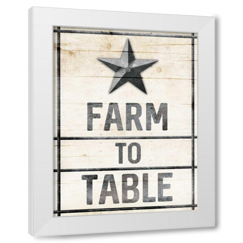 Star Farm White Modern Wood Framed Art Print by Villa, Milli
