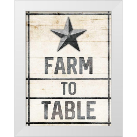 Star Farm White Modern Wood Framed Art Print by Villa, Milli