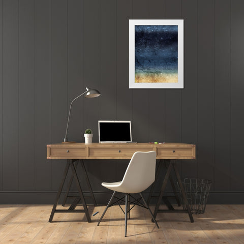 Midnight Gold White Modern Wood Framed Art Print by Villa, Mlli
