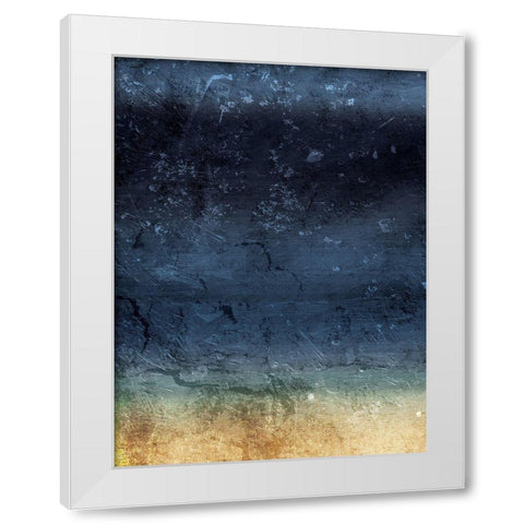 Midnight Gold White Modern Wood Framed Art Print by Villa, Mlli
