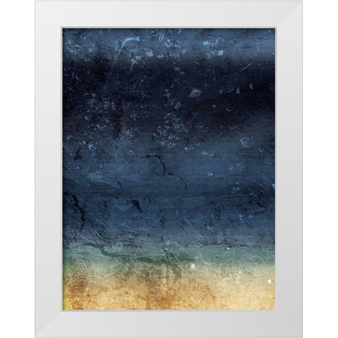 Midnight Gold White Modern Wood Framed Art Print by Villa, Mlli