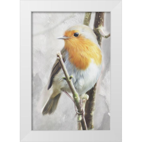 Winter Bird White Modern Wood Framed Art Print by Villa, Mlli