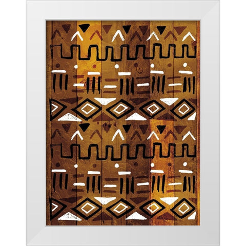 Wood Tribe White Modern Wood Framed Art Print by Villa, Mlli
