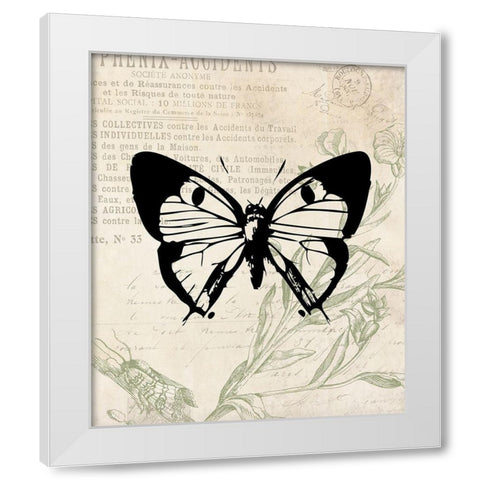 Vintage Insects Two White Modern Wood Framed Art Print by Villa, Mlli