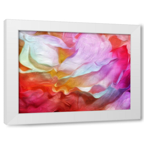 Colorful Blend Mate White Modern Wood Framed Art Print by Villa, Mlli