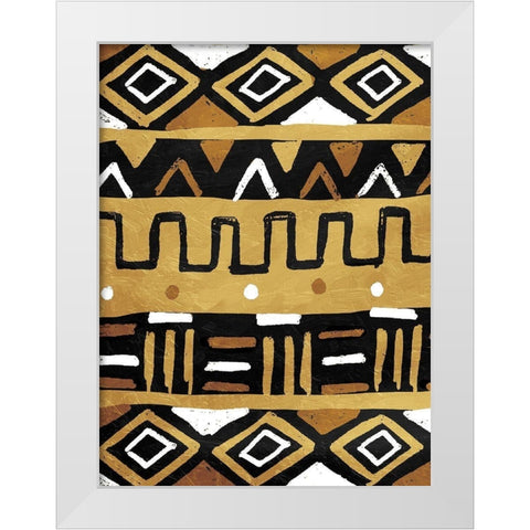 Tribal Meeting White Modern Wood Framed Art Print by Villa, Mlli