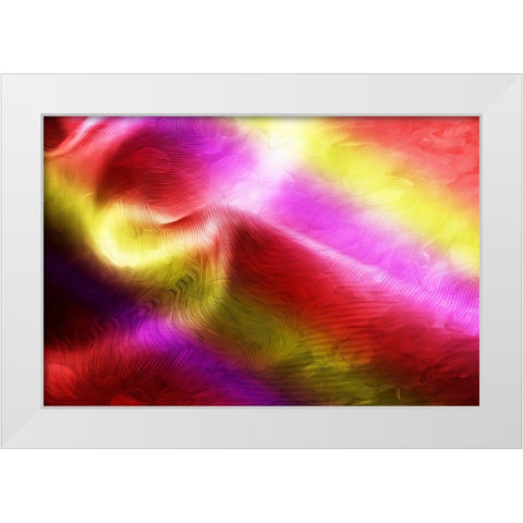 Color Swirl White Modern Wood Framed Art Print by Villa, Mlli