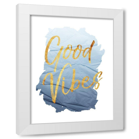 Vibes White Modern Wood Framed Art Print by Villa, Mlli