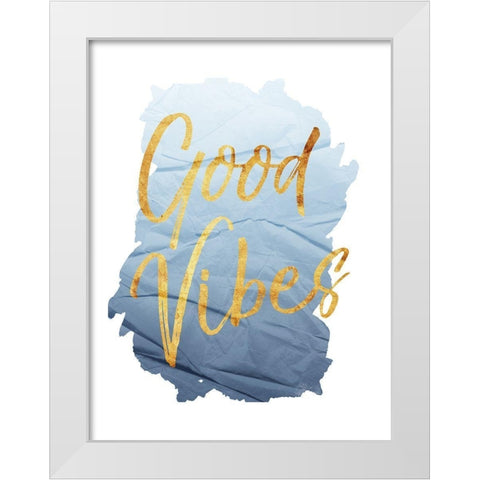Vibes White Modern Wood Framed Art Print by Villa, Mlli