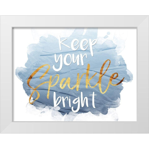Sparkle Horizontal White Modern Wood Framed Art Print by Villa, Mlli