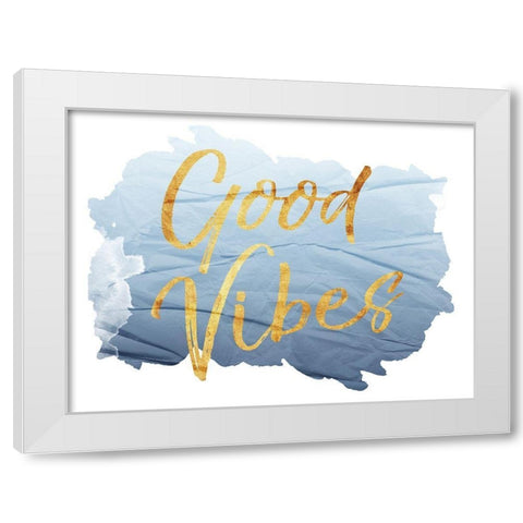 Vibes Horizontal White Modern Wood Framed Art Print by Villa, Mlli