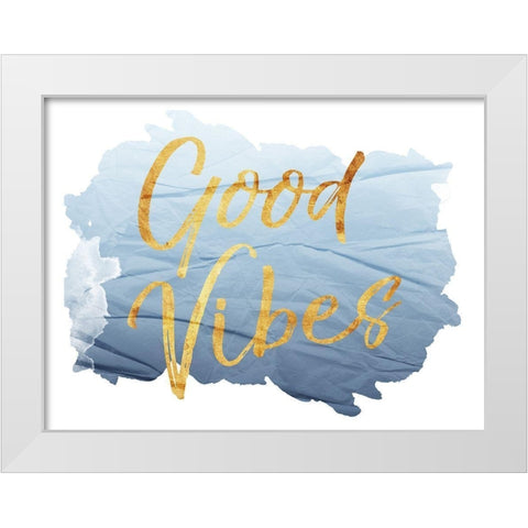 Vibes Horizontal White Modern Wood Framed Art Print by Villa, Mlli