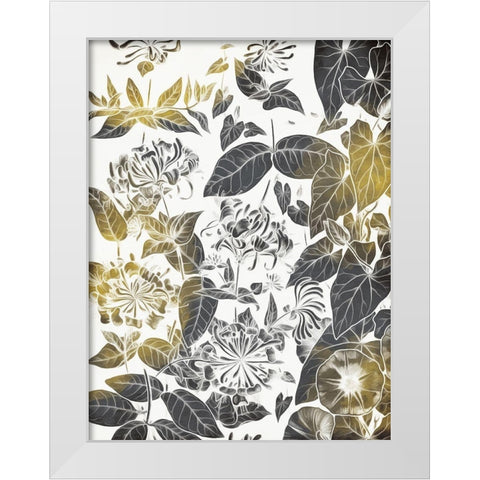 Look Through The Flowers White Modern Wood Framed Art Print by Villa, Mlli