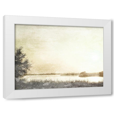 Soft Sun Set White Modern Wood Framed Art Print by Villa, Mlli