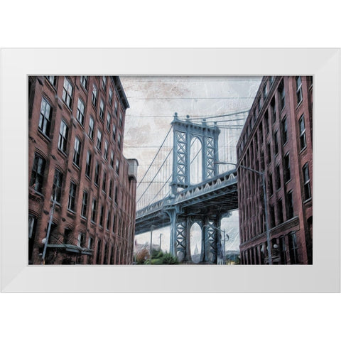 I See A Bridge White Modern Wood Framed Art Print by Villa, Mlli