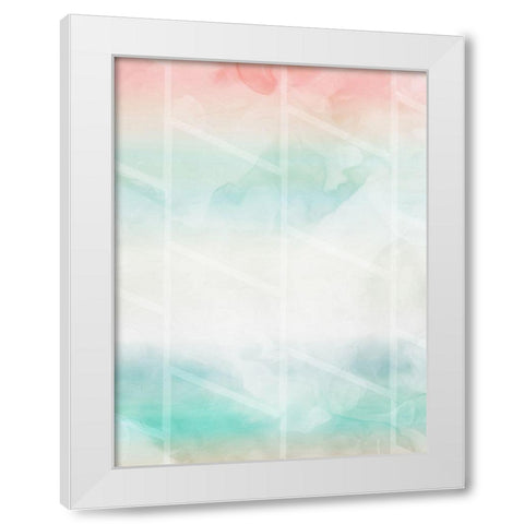 Cotton Candy Shapes White Modern Wood Framed Art Print by Villa, Mlli