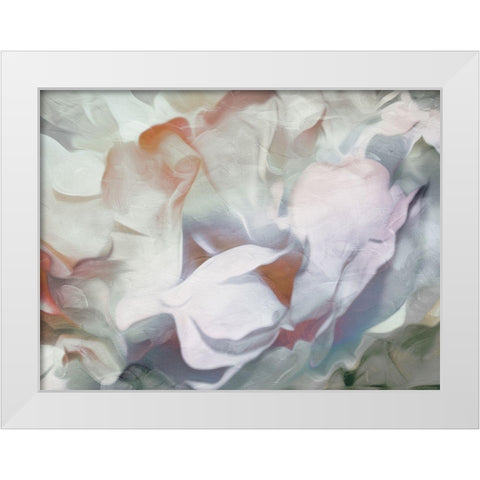 Calm Floral Abstract White Modern Wood Framed Art Print by Villa, Mlli