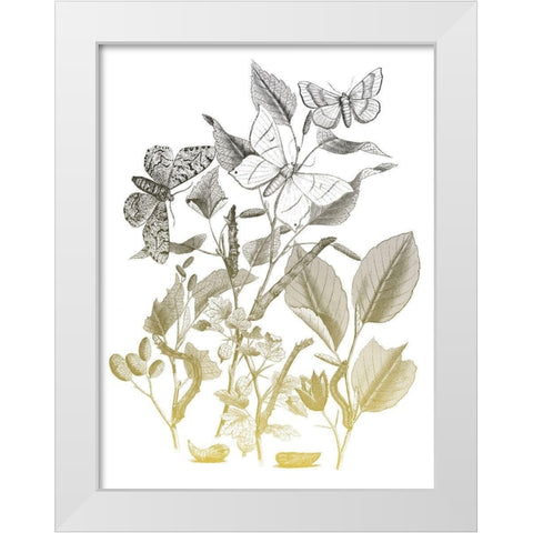 Flower and Bugs A White Modern Wood Framed Art Print by Villa, Mlli