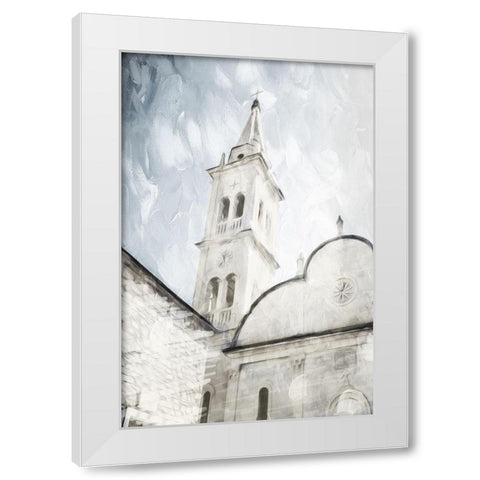 Look At The Church White Modern Wood Framed Art Print by Villa, Mlli