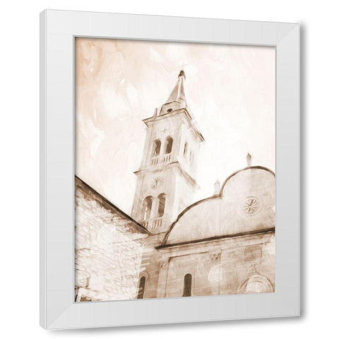 Look At The Church Sepia White Modern Wood Framed Art Print by Villa, Mlli