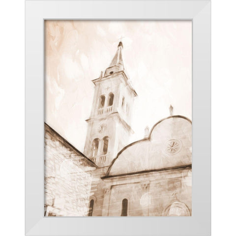 Look At The Church Sepia White Modern Wood Framed Art Print by Villa, Mlli