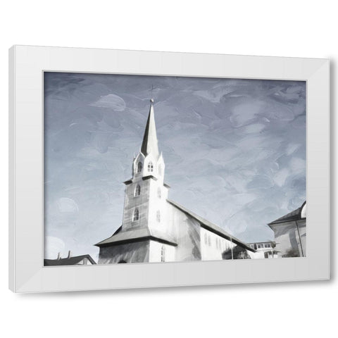 High Church White Modern Wood Framed Art Print by Villa, Mlli