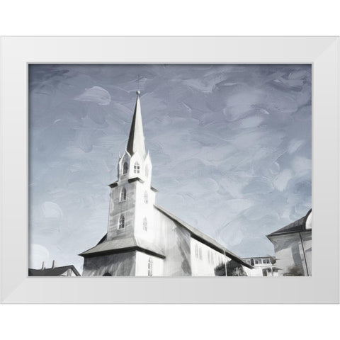 High Church White Modern Wood Framed Art Print by Villa, Mlli