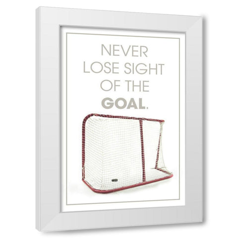 Sight Of Goal White Modern Wood Framed Art Print by Villa, Mlli