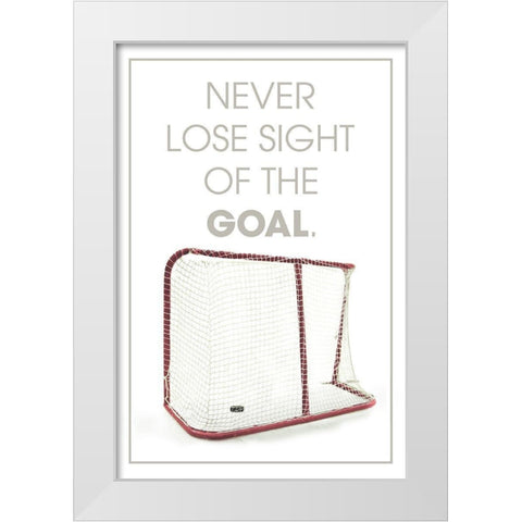 Sight Of Goal White Modern Wood Framed Art Print by Villa, Mlli