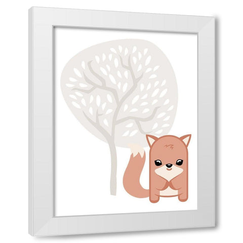 Fox Tree White Modern Wood Framed Art Print by Villa, Mlli