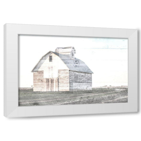 Sunset White Barn White Modern Wood Framed Art Print by Villa, Mlli