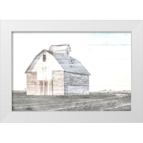 Sunset White Barn White Modern Wood Framed Art Print by Villa, Mlli