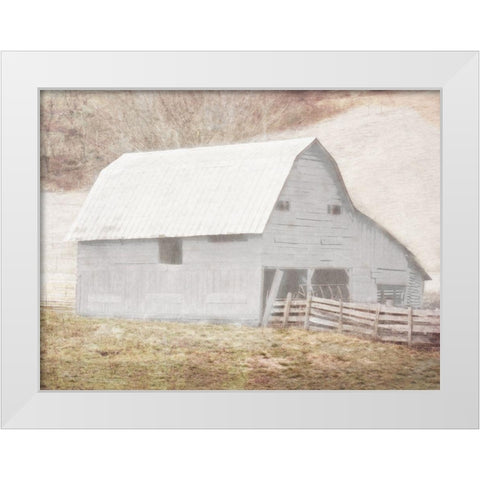 White Barn White Modern Wood Framed Art Print by Villa, Mlli