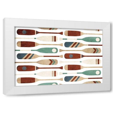 More Oars Turned White Modern Wood Framed Art Print by Villa, Mlli
